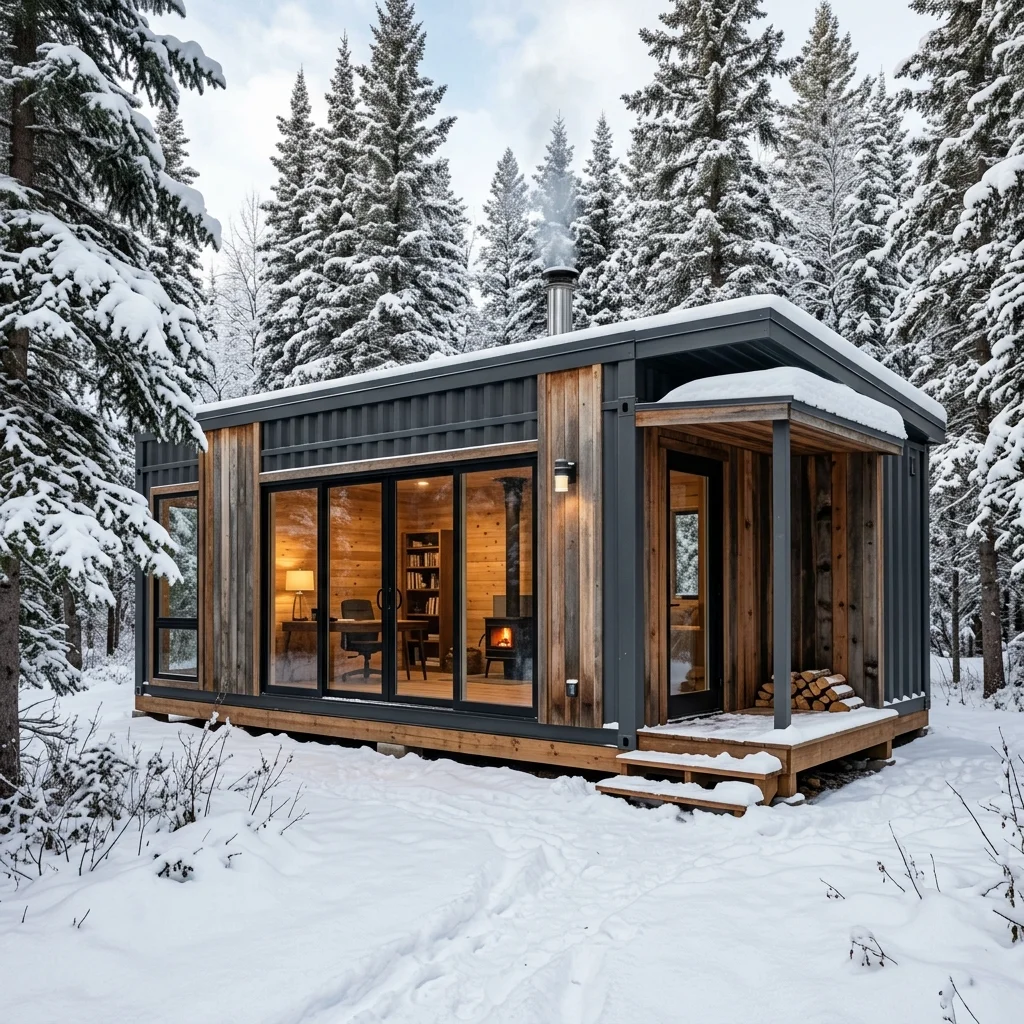 Modified container office in Alaska