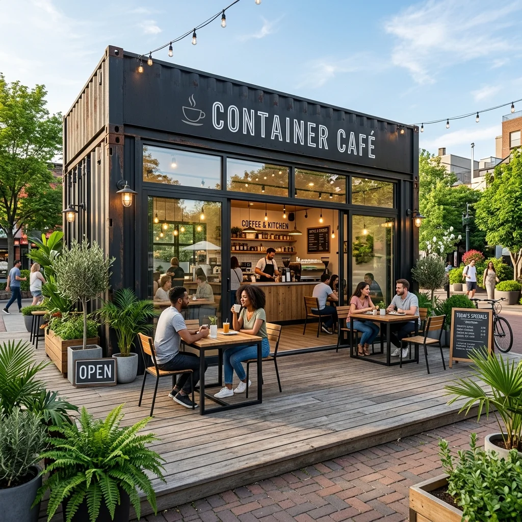 Modular Container Cafe